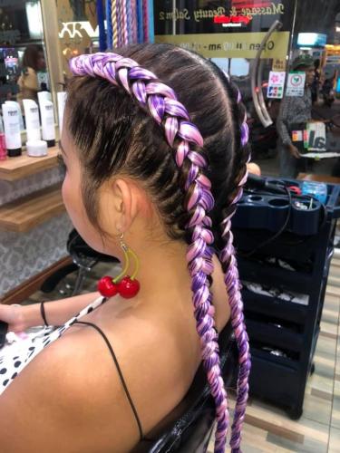 Beautiful hair braids at golden touch beauty salon 2 in patong
